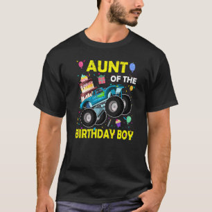 Camiseta Tia Do Aniversário Do Monstro Do Aniversário Au