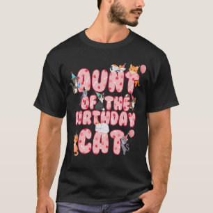 Camiseta Tia Do Aniversário Gatinho