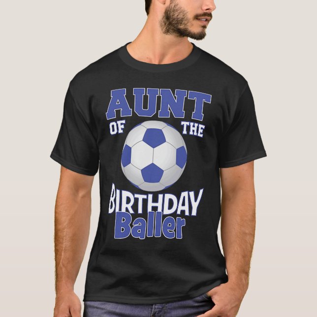 Camiseta Tia Do Aniversário Jogador De Aniversário Par (Frente)