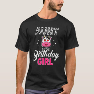 Camiseta Tia do Aniversário para Fazenda de Vaca Rapariga A