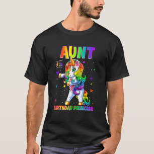 Camiseta Tia Do Aniversário Princesa Garota Flossing Unicor
