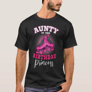 Camiseta Tia Do Aniversário Princesa Roller Skates Skati