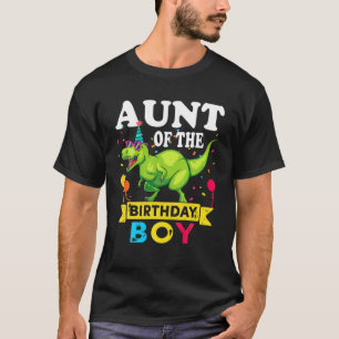 Camiseta Tia Do Aniversário Rex RAWR Dinosaur Birthda