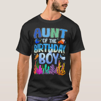 Camiseta Tia Do Aquário De Animais Marinhos Do Menino Do An