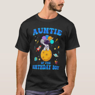 Camiseta Tia Do Astronauta Espacial Birthda