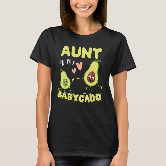 Camiseta Tia Do Bebês Cute Grávida Avocado Pregado Pregnan (Frente)