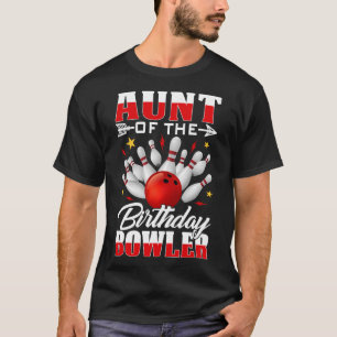 Camiseta Tia Do Birthday Bowler Bday Party Cel