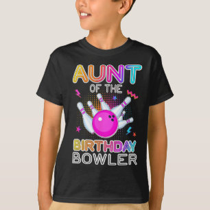 Camiseta Tia Do Birthday Bowler Bday Party Cel