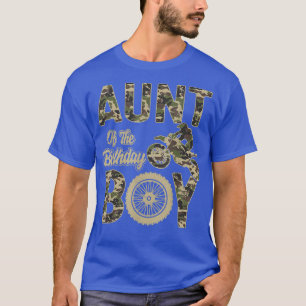 Camiseta Tia do Birthday Boy Dirt Bike 4th B-day Party