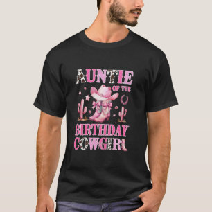 Camiseta Tia do Cowgirl de Aniversário Rodeio Festa Anivers