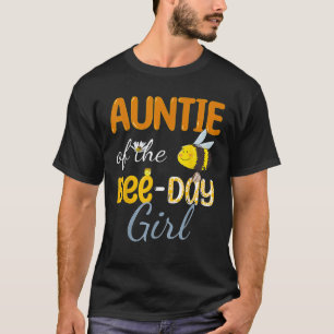 Camiseta Tia do Dia da Abelha Garota Tee Floral Family Hive