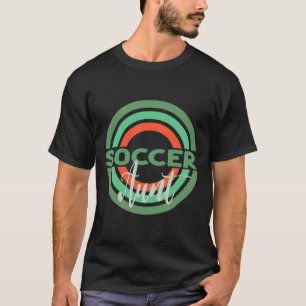 Camiseta Tia do Futebol Com Círculos de Futebol Modernos