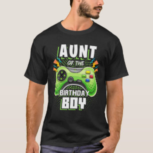 Camiseta Tia Do Garoto De Aniversário Que Corresponde Ao Ví