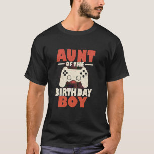 Camiseta Tia Do Garoto De Aniversário Video games Tia Jogad