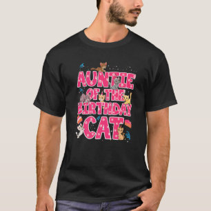 Camiseta Tia Do Gatinho De Aniversário Tia Gatinho