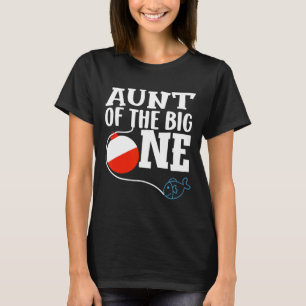 Camiseta Tia Do Grande Garoto De Pesca Primeiro Aniversário