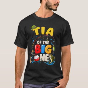 Camiseta Tia Do Grande Um Pescaria Aniversariante Família P