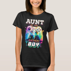Camiseta Tia Do Jogo De Vídeo De Correspondência Do Menino