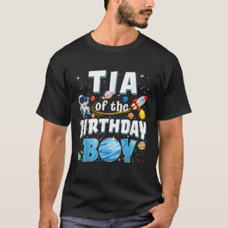 Camiseta Tia Do Menino Astronauta Família Espaço Pla