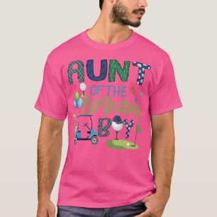 Camiseta Tia Do Menino Do Aniversário Buraco Em Um Golfe Es