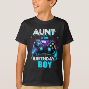 Camiseta Tia Do Menino Do Aniversário Correspondendo à Famí