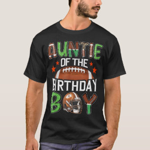 Camiseta Tia Do Menino Do Aniversário Dia De Jogo