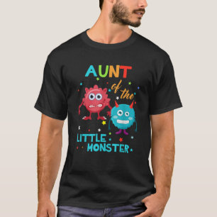 Camiseta Tia Do Monstro Da Família Aniversário
