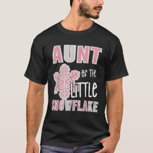 Camiseta Tia do Pequeno Floco de Neve Natal Bebê de inverno