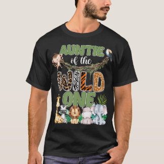 Camiseta Tia do Selvagem em seu 1º Aniversário Safari Famil