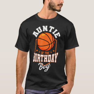 Camiseta Tia Do Tema De Basquete De Aniversário Bday P
