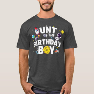 Camiseta Tia Do Tema Espacial Astronauta Tia Do Aniversário