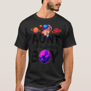 Camiseta Tia Do Tema Espacial Do Astronauta De Aniversário