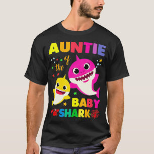 Camiseta Tia Do Tubarão-Bebê Aniversário, Tia-Tia _5