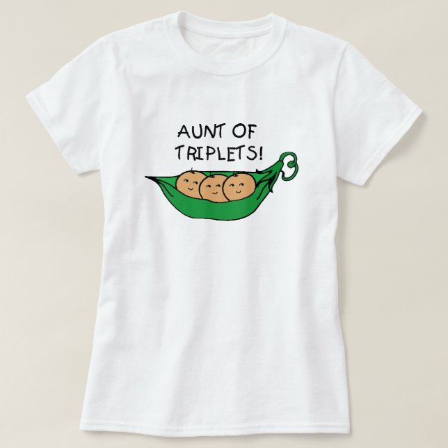Camiseta Tia do vagem das objectivas triplas (Frente do Design)
