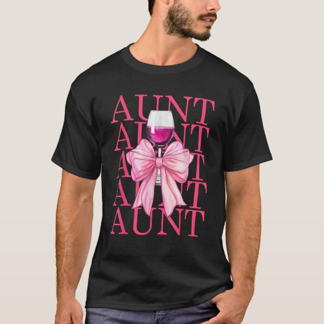 Camiseta Tia E Arco De Coquetes De Vinho, Nadinha, Tia Pa (Frente)