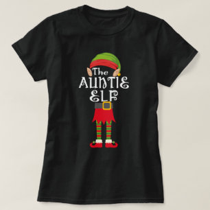 Camiseta tia Elf, família de Natal