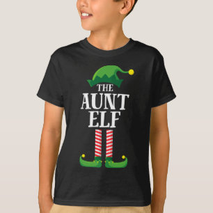 Camiseta Tia Elf Matando Festa de Natal da Família Pajama