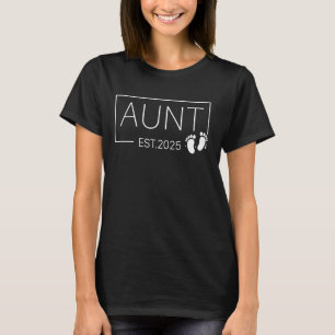 Camiseta Tia Engraçada Est 2025 Para Nova Tia Esperando Beb