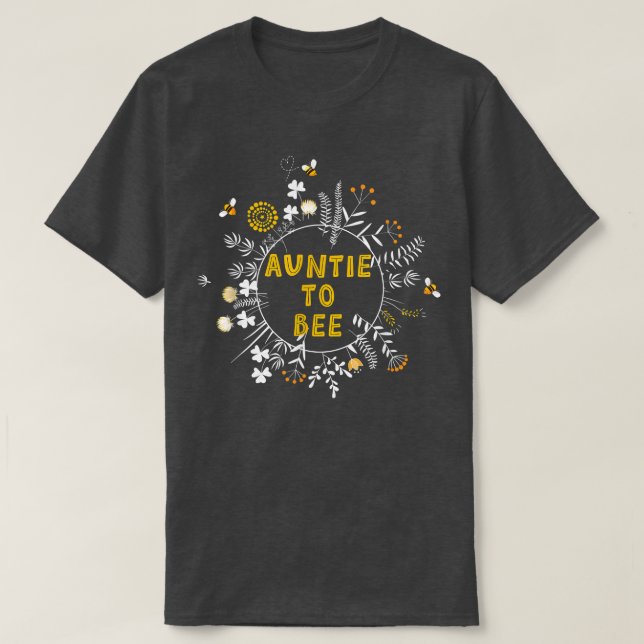 Camiseta Tia Engraçada Para Flores De Abelhas E Revelação D (Frente do Design)