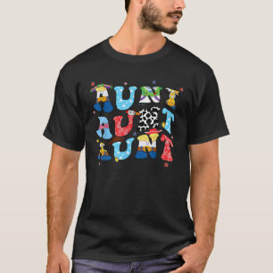 Camiseta Tia Engraçada Tia Mamãe Brinquedo Dia da Mãe Teto