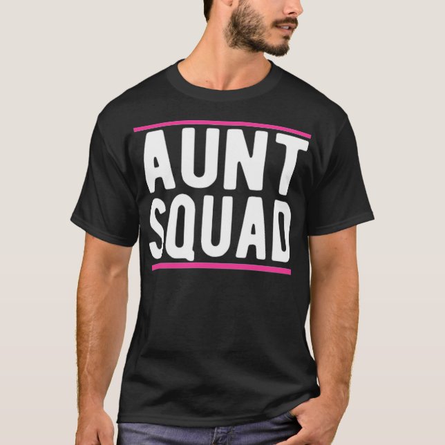 Camiseta Tia Esquadrão Engraçada Tia Tia T melhores amigos  (Frente)