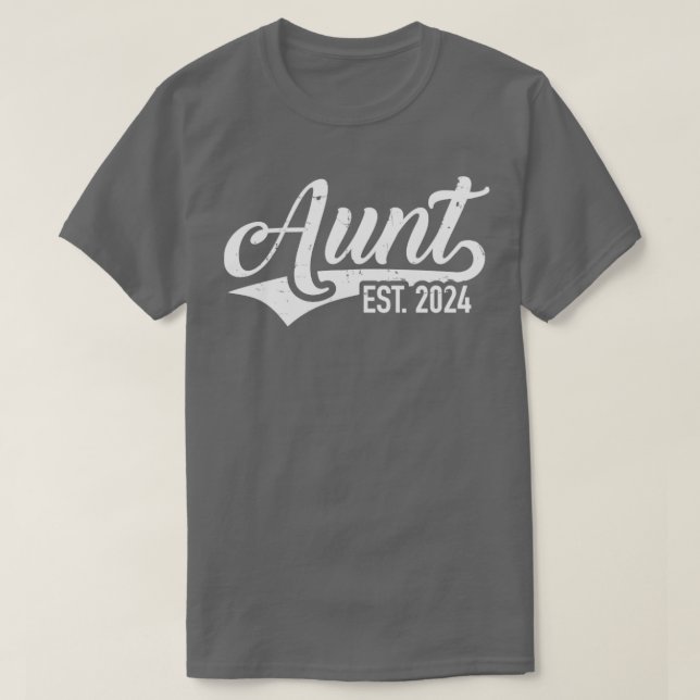 Camiseta Tia est 2024 anúncio de gravidez (Frente do Design)