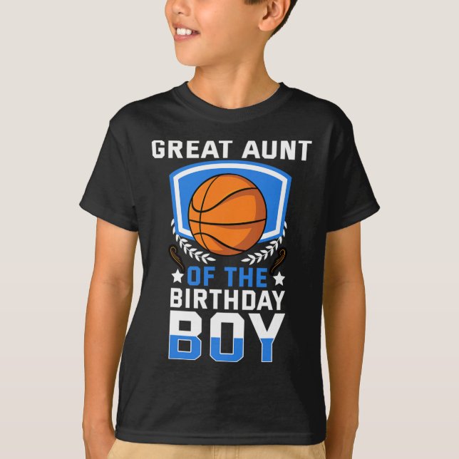 Camiseta Tia excelente Da Família Sketll Birthday Boy (Frente)