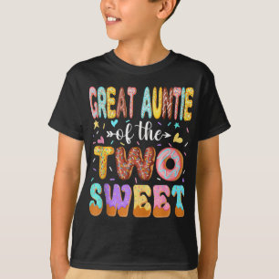 Camiseta Tia excelente Das Duas Garota Doce Do segundo aniv