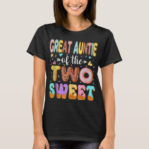 Camiseta Tia excelente Das Duas Garota Doce Do segundo aniv