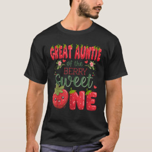 Camiseta Tia excelente Do Berry Sweet One primeiro aniversa