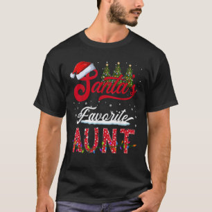 Camiseta Tia Favorita do Papai Noel Engraçado Família Grupo