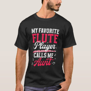 Camiseta Tia Flauta Orgulhosa de Uma Tia Tocadora de Flauta