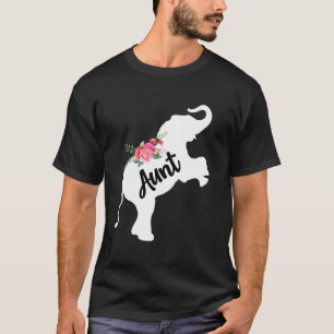 Camiseta Tia Fofa Amante de Elefante Mãe Mamãe Feliz Dia da