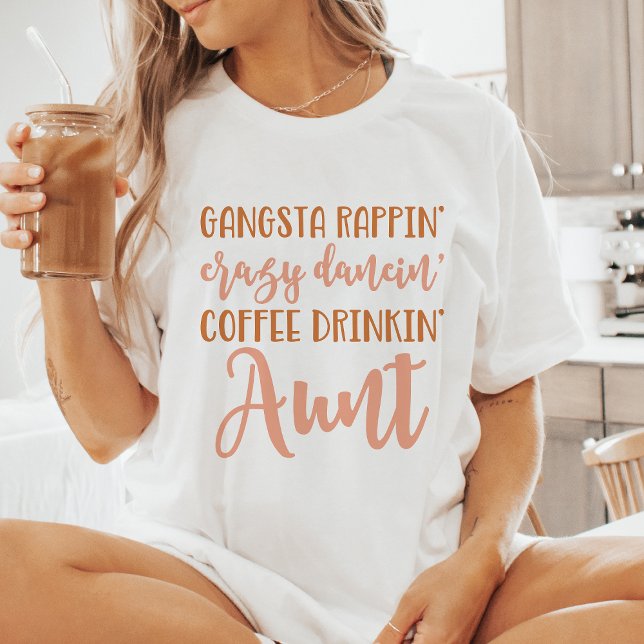 Camiseta Tia Gangsta Divertida (Criador carregado)